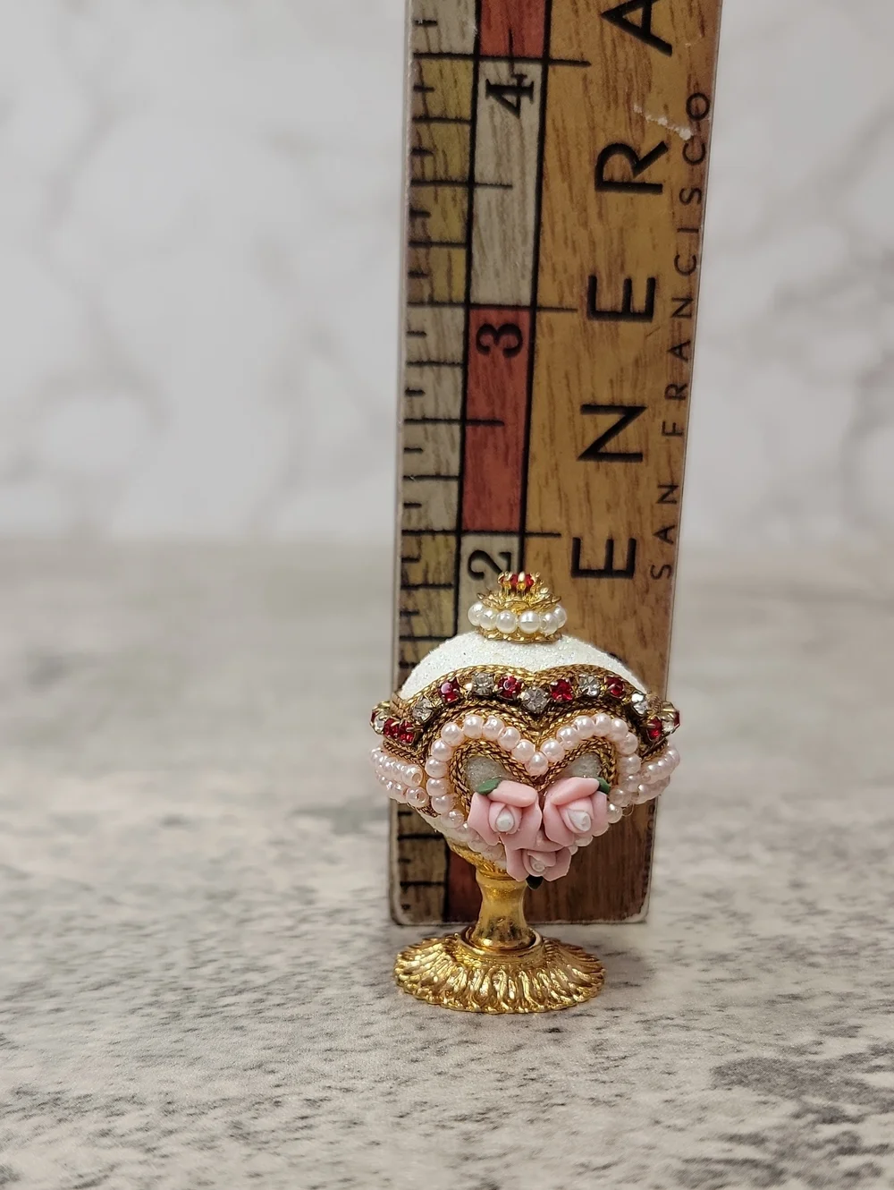 Vintage Quail Egg Trinket Box